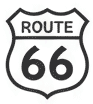 Route 66 logo: a motorcycle trip with Rocke